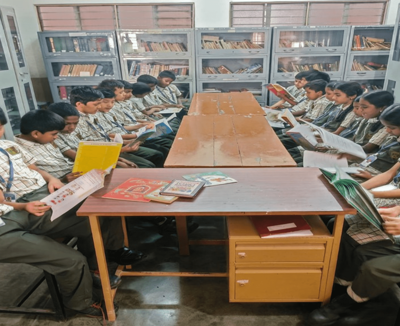 Students at Library